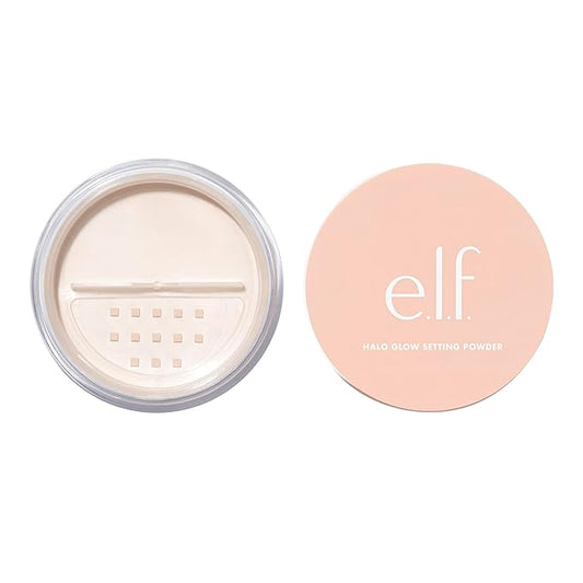 e.l.f. Halo Glow Soft Focus Setting Powder, Silky Powder For Creating Without Shine, Smooths Pores & Lines, Light Pink-BrightBean Baby