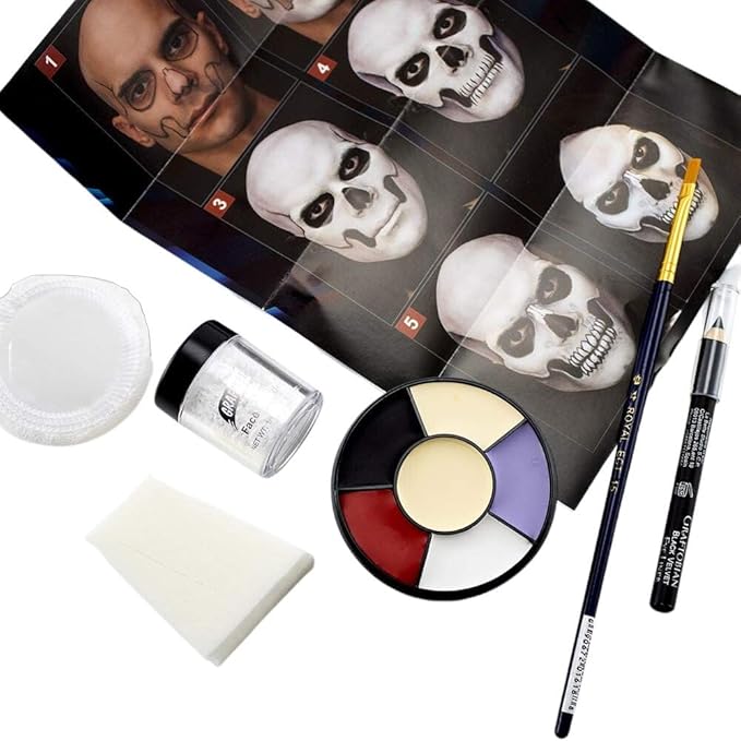 Graftobian Skull Makeup Kit - Skeleton Makeup Set for Costumes, Cosplay, and Halloween-BrightBean Baby