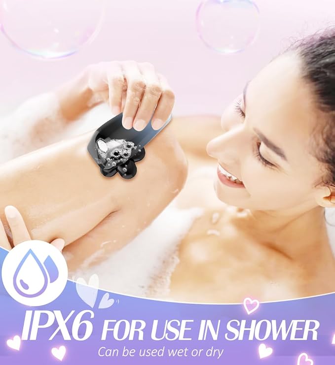 Electric Razors for Women,5 in 1 Womens Electric Leg Shaver Cordless Painless Facial Hair Removal for Arms and Underarms Bikini Trimmer,Portable and Safe Wet and Dry Use Women Shaver,White Black-BrightBean Baby