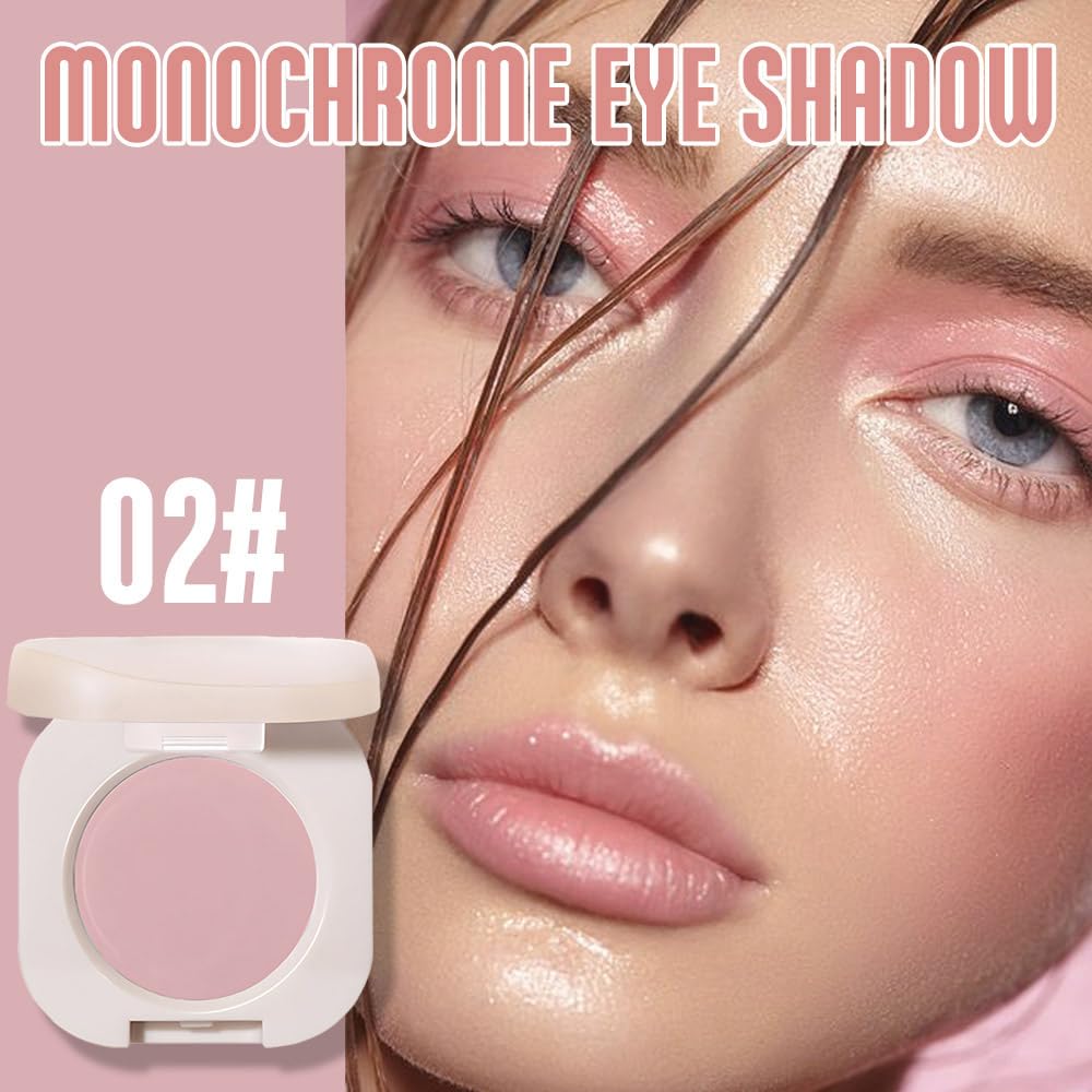 Single Nude Pink Matte Eyeshadow,Bright Intense Monochrome Eye Shadow,Apply Makeup Easily,Matte Pressed Powder Single Eyeshadow,24 Hour Eye Makeup Longwear Waterproof-BrightBean Baby