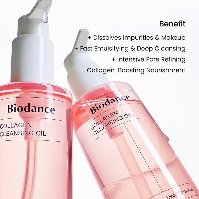 BIODANCE Collagen Cleansing Oil, Facial Oil Cleanser, Gentle Makeup Remover without Clogging Pores, Removes Bleackhed and Whitehead for Sensitive Skin, Oily Skin, Korean Skincareㅣ6.76 fl. oz. (200 ml)-BrightBean Baby