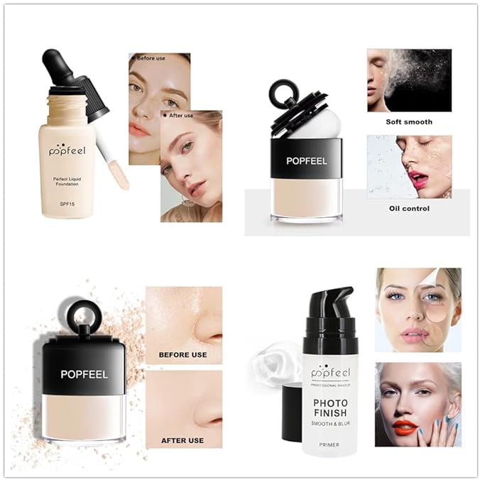 All in One Makeup Set Holiday Box, Essential Starter Bundle Include Eyeshadow Concealer Lipstick Lip Gloss Eyeliner Eyebrow Pencil Lip Balm Face Powder, Full Makeup Kit for Women Girls-BrightBean Baby