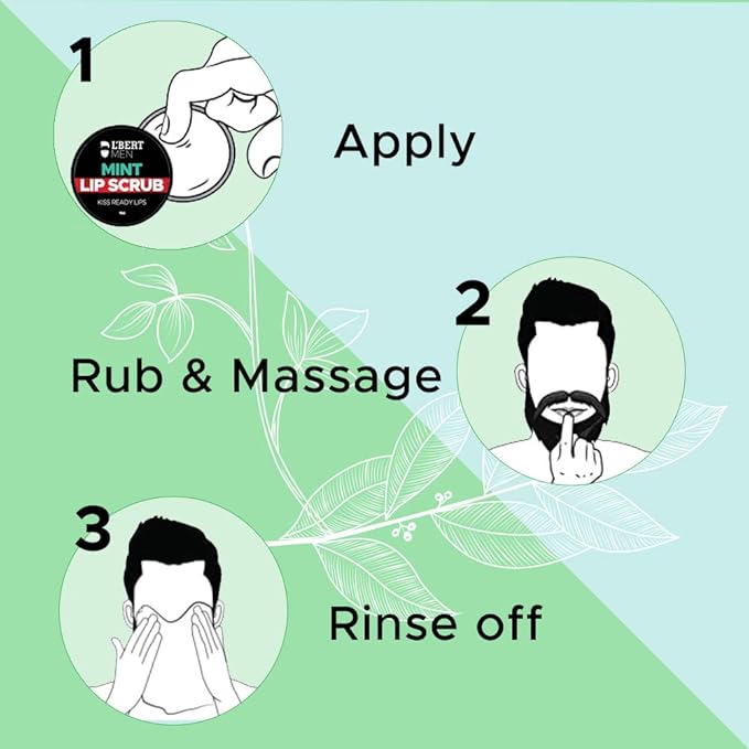 L'BERT Mint Lip Scrub, Kiss Ready Lips for Lightening & Brightening Dark Lips - 15 g-BrightBean Baby