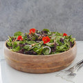 Oversized Salad Bowl, 19" Wide, Big Serving Dish for Pasta, Cut Fruit, Party, Catering, Wedding, Restaurant, Kitchen Countertop Fruit Bowl, Farmhouse Style, Mango Wood