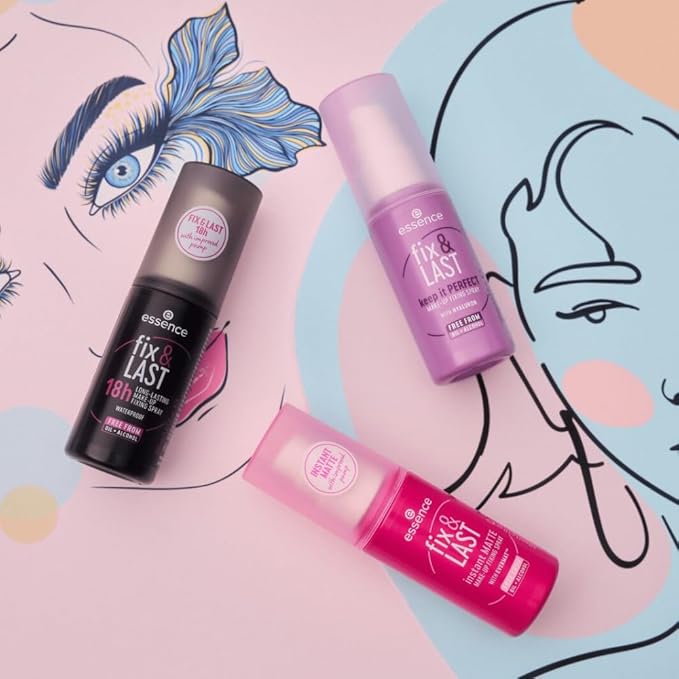 essence | Fix & Last Instant Matte Makeup Fixing Spray | Shine Control & Long-Wearing Formula | Vegan & Cruelty Free-BrightBean Baby
