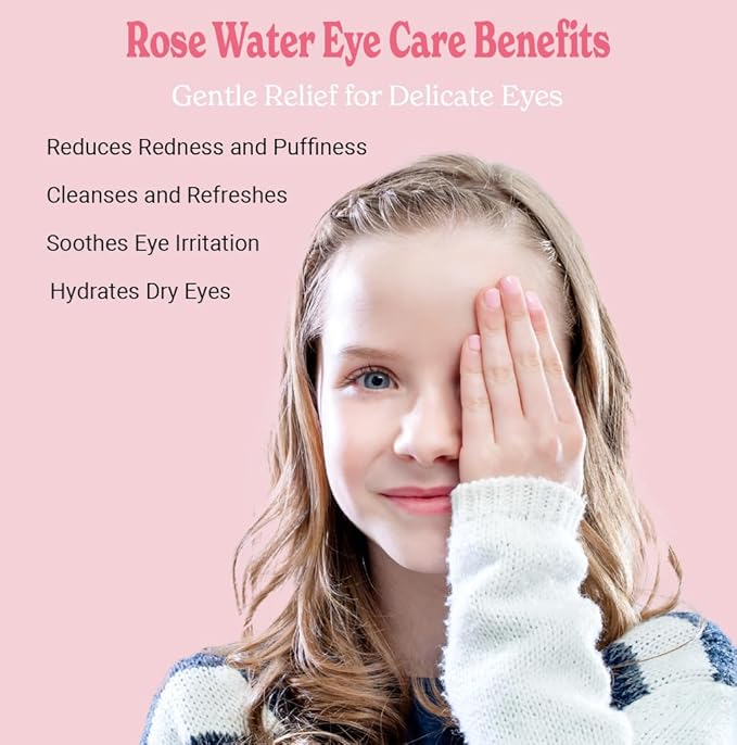 Natural Born Oils 8oz Rose Water Hydrosol, 100% Pure and Natural, Organic, Steam-distilled, Facial Toner Cleanser, with Sprayer, 8-Rose-Water-BrightBean Baby