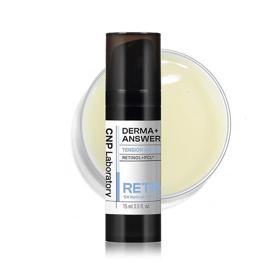 CNP Retinol PCL Eye Treatment Serum (0.5 fl.oz/ 15ml) - DermaAnswer Tension Angle-Fit Ampule, Under Eye Tightening, Firming, Korean Night Skincare, Fine Lines and Dark Circles-BrightBean Baby