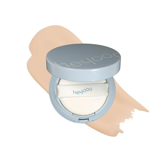 Natural Glow Foundation - Light to Medium Coverage Cushion Foundation Makeup with Hyaluronic Acid & Tea Tree Extract - Vegan & Cruelty-Free Cream Foundation - K Beauty - 15g/0.52oz - Ivory-BrightBean Baby