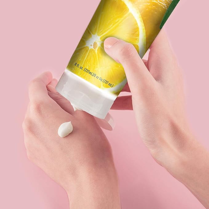 Desert Essence Italian Lemon Hand & Body Lotion - 8 Fl Ounce - Energizing - Shea Butter - Coconut & Jojoba Oil - Hydrate & Soften Skin - Refreshing - Aloe Vera-BrightBean Baby