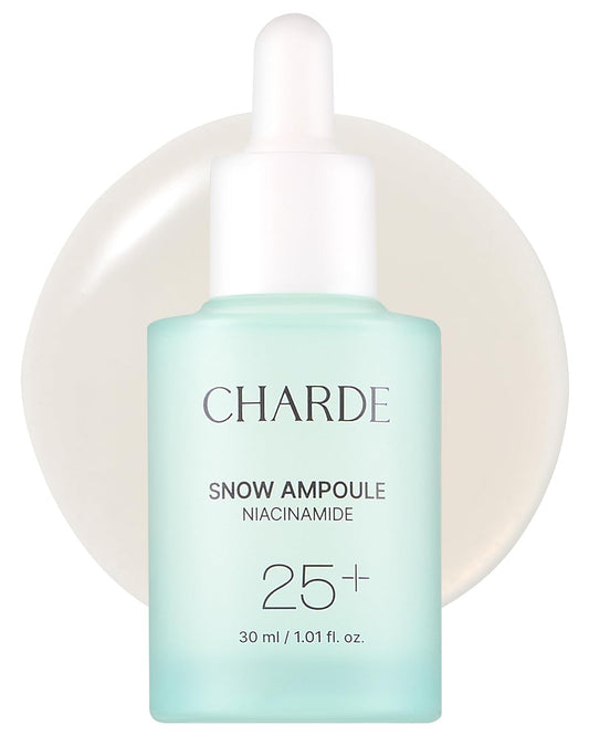 Charde Niacinamide 25% Snow Ampoule for Face, Dark Spot Care for Hyperpigmentation, Freckles & Sun Spots | Radiance Boosting with White Garcinia & Arbutin, Korean Skin Care, 1.01 fl. oz.-BrightBean Baby