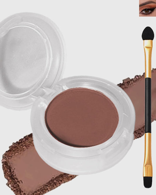 Single Matte Eyeshadow, Light Cocoa Nude Eye Shadow Brown Palette Makeup for Older Women, High Pigment Waterproof Pressed Eye Shadows Powder with Smooth Lightweight,Blendable for Daily Eye Look-214-BrightBean Baby