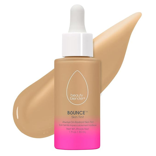Beautyblender 12-Hour Always on Radiant Skin Tint, Breathable Serum Foundation Stays Put for All Day Long Wear, Infused with Hyaluronic Acid & Niacinamide, Light 4-BrightBean Baby