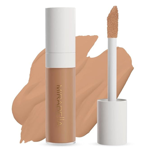 Mirabella Invincible For All Perfecting Under Eye Concealer Full Coverage - Hydrating Makeup Concealer for Dark Circles, Fine Lines & Wrinkles w/Hyaluronic Acid - Tan T170-BrightBean Baby