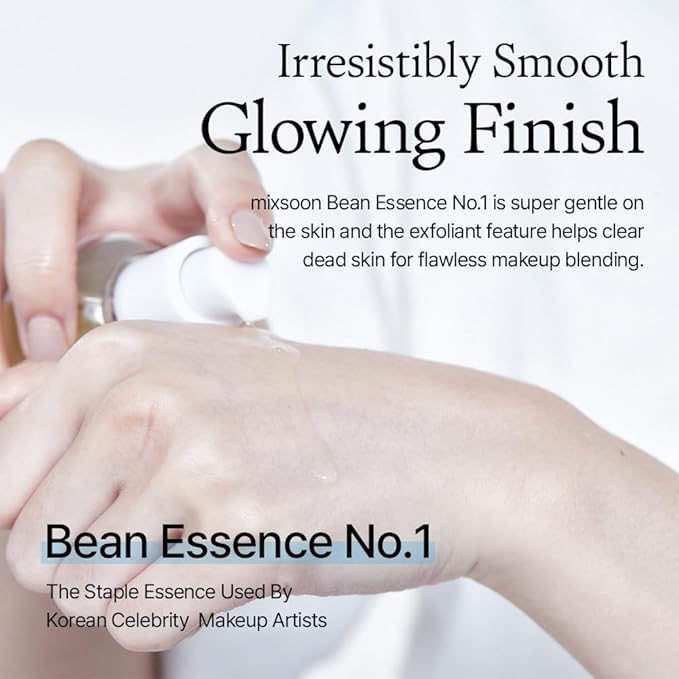 mixsoon Bean Essence, Vegansnail, Exfoliating Essence for face, Hydrating Korean Skin Care,Glassskin 1.69 fl.oz/50ml-BrightBean Baby