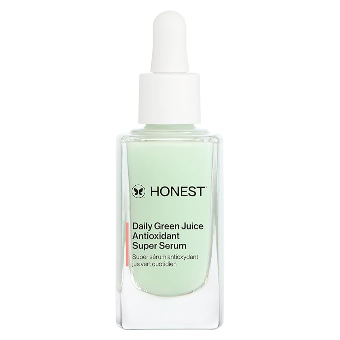 Honest Beauty Daily Green Juice Antioxidant Super Serum | Improves Skin Tone + Texture | Gentle for Sensitive Skin, Fragrance Free, Vegan | 1 fl oz-BrightBean Baby