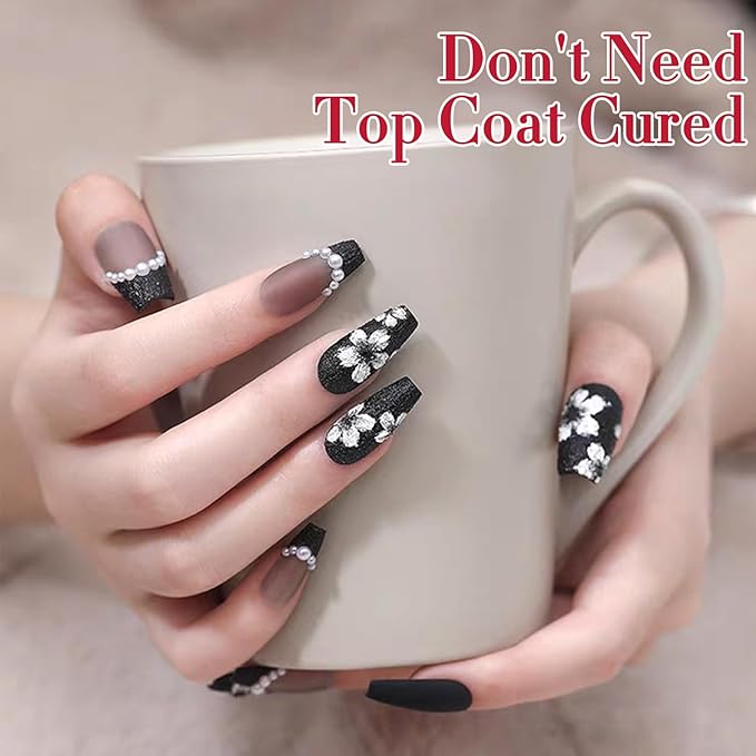 Double Rhythm 3D Nail Gel Solid Sculpting Gel for Nail Art Non-Sticky Hard Gel for Building Carving Molding Nail Extension Soak Off UV/LED Salon Home DIY 0.5 Oz (Gypsum Black)-BrightBean Baby