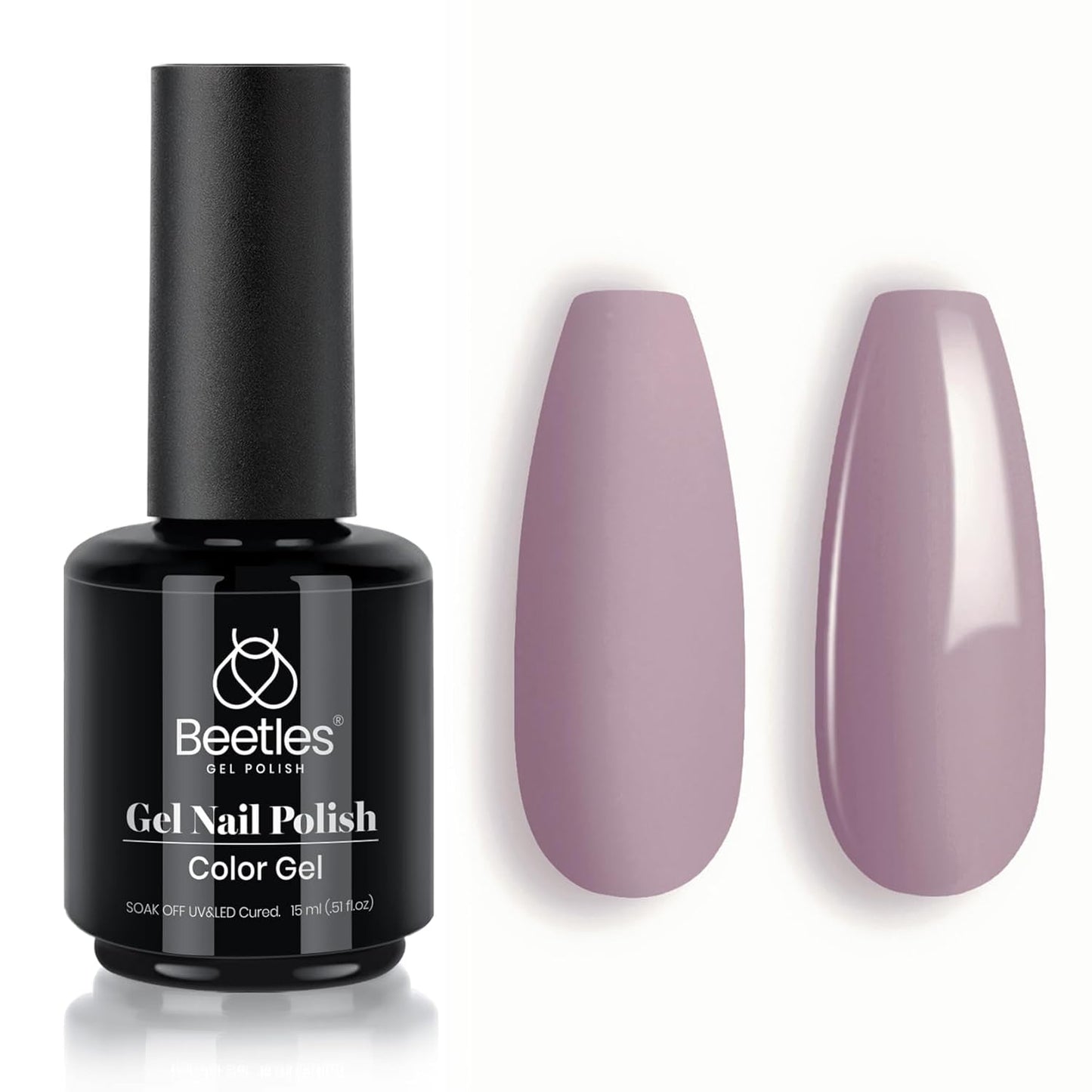 Beetles Grey Gel Nail Polish, 1Pcs 15ml Nude Angelina Grey Purple Gel Polish Soak Off UV LED Lamp Nail Art Salon DIY Design at Home Manicure Gifts for Women-BrightBean Baby