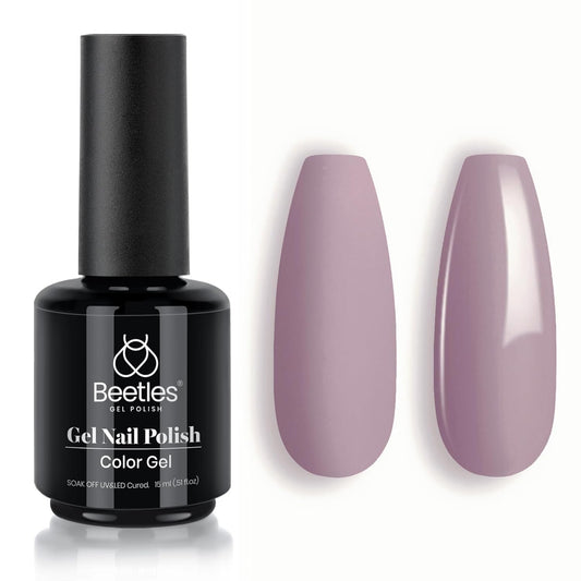 Beetles Grey Gel Nail Polish, 1Pcs 15ml Nude Angelina Grey Purple Gel Polish Soak Off UV LED Lamp Nail Art Salon DIY Design at Home Manicure Gifts for Women-BrightBean Baby