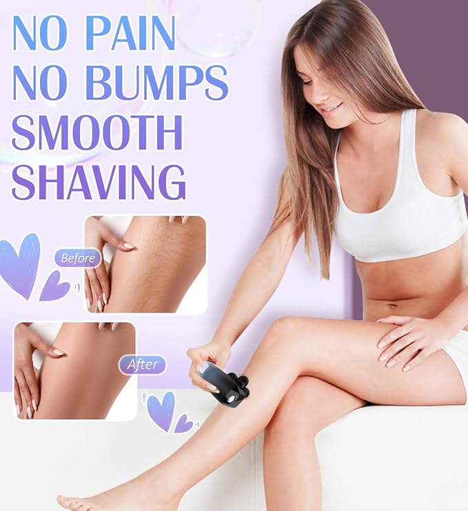 Electric Razors for Women,5 in 1 Womens Electric Leg Shaver Cordless Painless Facial Hair Removal for Arms and Underarms Bikini Trimmer,Portable and Safe Wet and Dry Use Women Shaver,White Black-BrightBean Baby