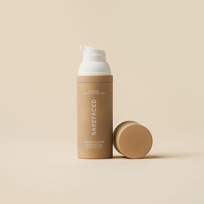 Barefaced Tinted Protection SPF 50+ – Broad-Spectrum Sunscreen with Zinc Oxide, Niacinamide & Hyaluronic Acid – Oil-Free UV Protection, Hydration & Anti-Aging with Universal Tint (60ml)-BrightBean Baby