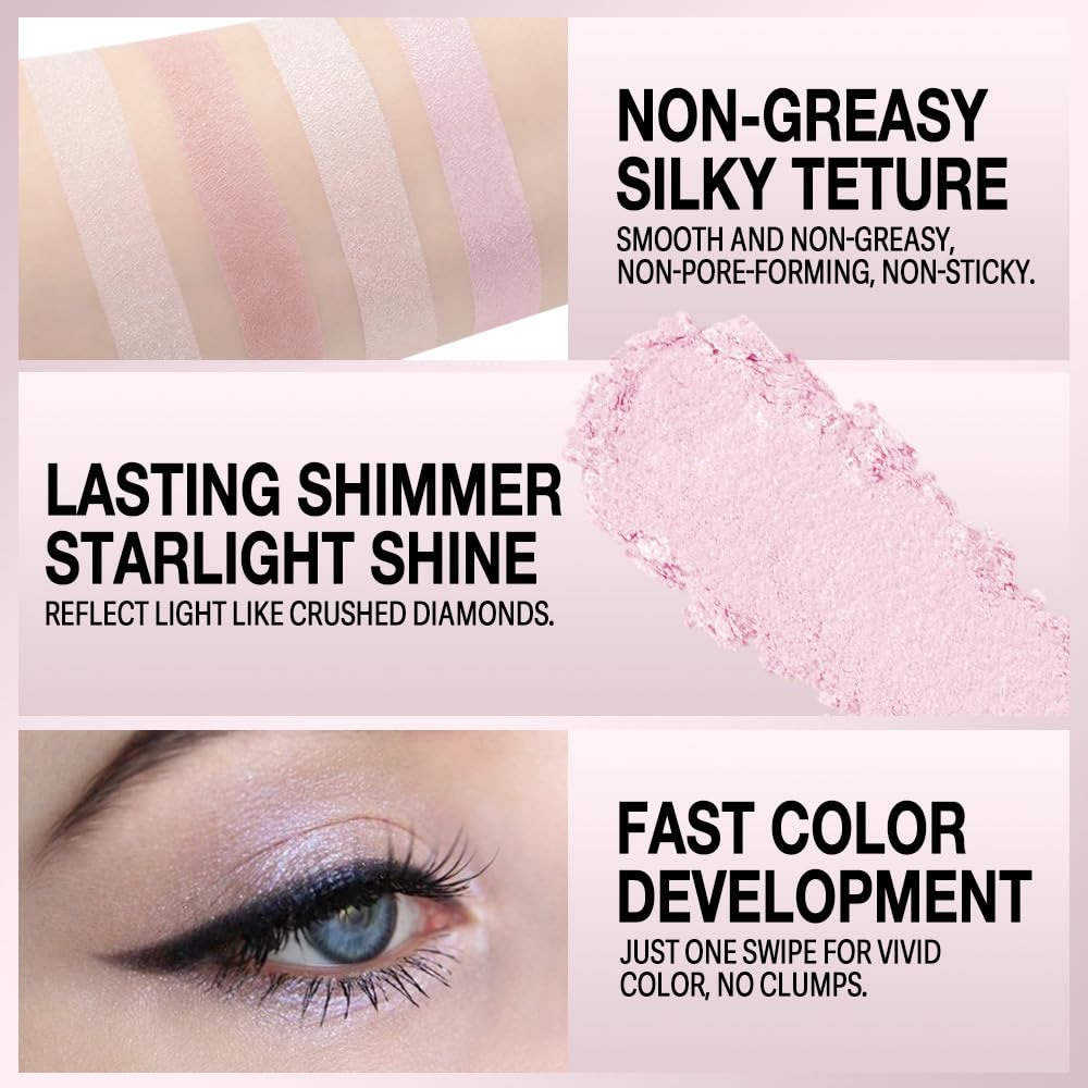 Eyeshadow Makeup Palette with Brush,Nude Pink Natural Neutral Powde Eye Shadow Palette for Older Women,Long Lasting Naturing-Looking,Lightweight,Waterproof,Eye Makeup Kit Travel Size,Vegan-BrightBean Baby