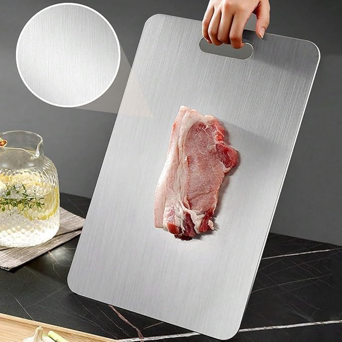 Titanium Cutting Board - 100% Pure Titanium Cutting Boards for Kitchen - Cutting Edge Hygiene & Durability, Home Cooking