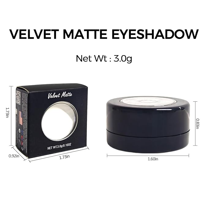 Erinde White Matte Eyeshadow Palette, Single White Pressed Powder Eye Shadow, Ultra-Blendable, Pigmented Color, Long Lasting, Halloween Blood Makeup Base, Cruelty-Free & Vegan