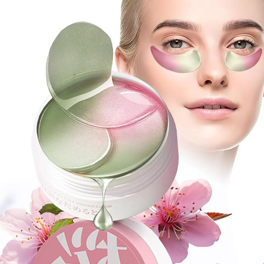 Under Eye Patches for Dark Circles, 30 Pairs Retinol Collagen Eye Gels Mask, Eye Patches for Dark Circles and Puffiness, Anti Aging Moisturizer For Women Gift, Crystal Cherry Blossom Color Eye Masks-BrightBean Baby