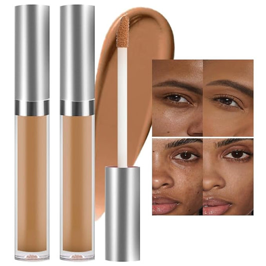 Kaely 2Pcs Hydrating Concealer Wand,Full Coverage Liquid under Eye Concealer,Long Lasting Waterproof Primer Makeup for Dark Circles and Puffiness Trouble Spots Redness,Eye Ring corrector de ojeras 08-BrightBean Baby