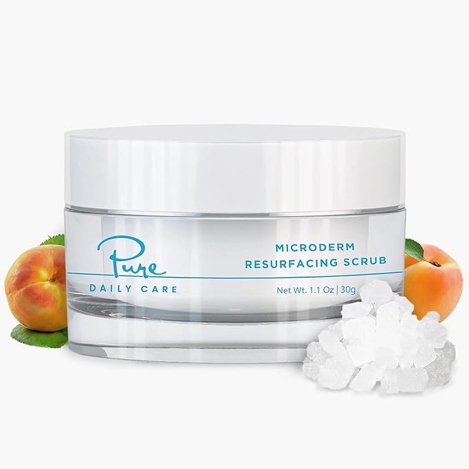 MicroDerm Resurfacing Scrub - Exfoliating Polish Crystals At-Home MicroDermabrasion Vitamin A & E Squalane-BrightBean Baby