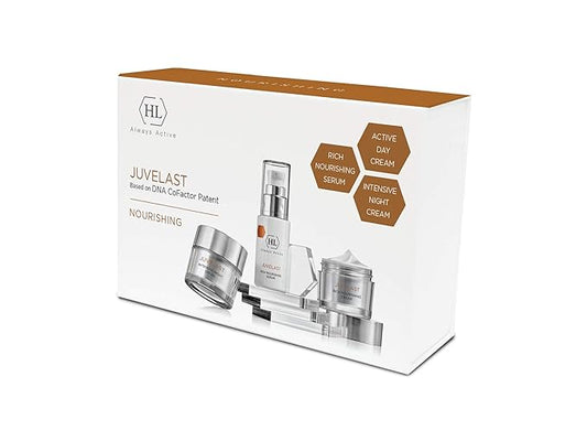 HL Holy Land Cosmetics Juvelast Home Regimen Kit 3 pc. | Rich Nourishing Serum 30ml, Active Day Cream 50 ml, Intensive Night Cream 50 ml-BrightBean Baby