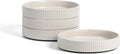 Stone Lain Haven Modern Stoneware 4 Piece Pasta Bowl Sets, Dish Set for 4, Reactive Glaze Beige
