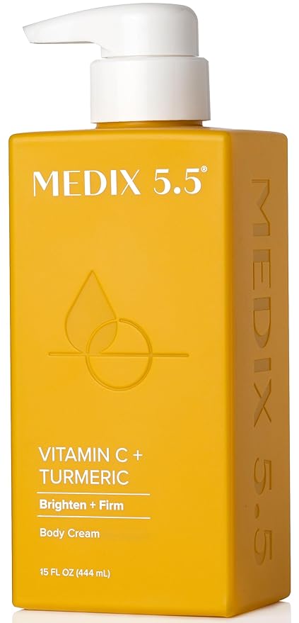 MEDIX 5.5 Vitamin C Cream Face Lotion & Body Lotion Moisturizer | Anti Aging Skin Care Firming & Brightening Cream Diminishes The Look Of Uneven Skin Tone, Age Spots, & Sun Damaged Dry Skin, 15 Fl Oz-BrightBean Baby