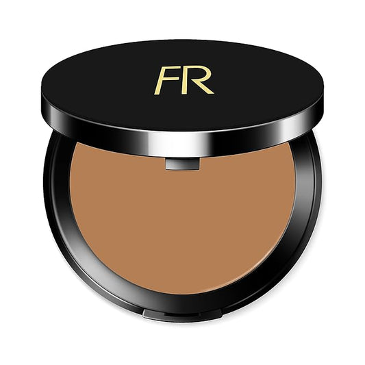 Cream To Powder Foundation by Flori Roberts, Full Coverage for Women of Color or Deeper Skin Tones, Long Lasting Makeup, Matte Finish, Covers Uneven Complexion and Hides Imperfections, 0.30 oz-BrightBean Baby