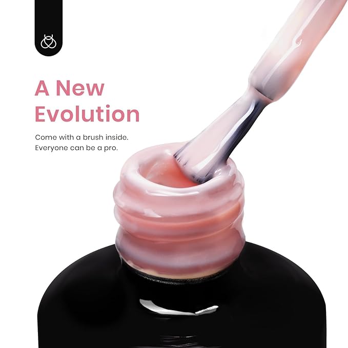 Beetles Builder Gel for Nails, 7 in 1 Pink Building Nail Gel Baby Pink Color Shy Blush Strengthener Gel for Nails Builder Apex & Extension Beauty Gift Sets for Women-BrightBean Baby