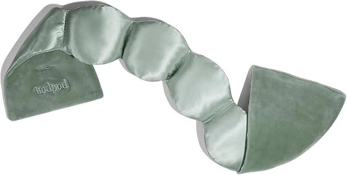 Nodpod Gentle Pressure Silk Sleep Mask | Patented Light Blocking Design for Sleeping, Travel & Relaxation | Bead Filled, Machine Washable (Willow)-BrightBean Baby