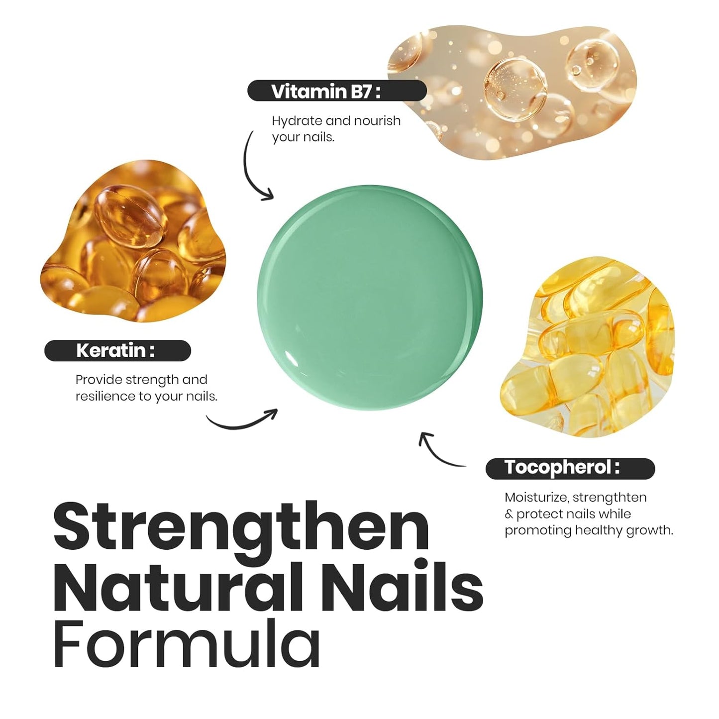 Beetles Green Nail Polish Set P181, 6 Colors Blue White Nail Polish Set, Green Collection Quick Dry Long Lasting Manicure Patricks Day DIY Nail Art Salon Home Gift For Women-BrightBean Baby