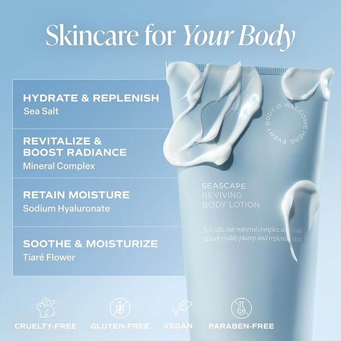 Saltair Body Lotion - 2 Pack Moisturizing Lotion For Dry Skin. Seascape Scented Hydrating Body Cream with Nourishing Moisturizer Formula. Skin Care for Women and Men. 2x 10oz Tubes-BrightBean Baby