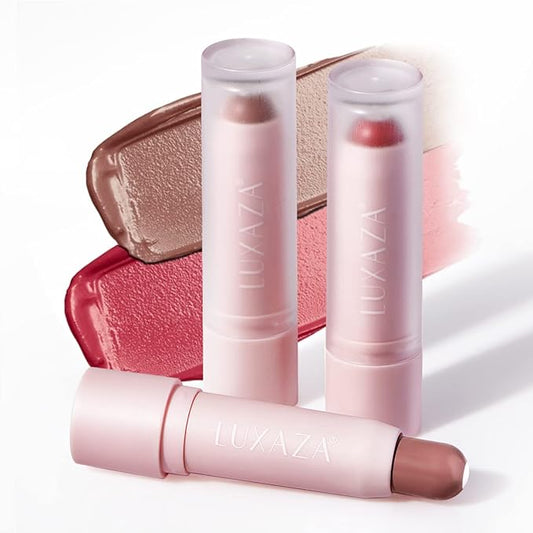 2PCS Tinted Lip Balm Chapstick with Color, Natural Semi - Gloss Finish, Hydrating/Coloring 2 in 1 Moisturizer Lip Stick for Girls & Women #04＋#05-BrightBean Baby