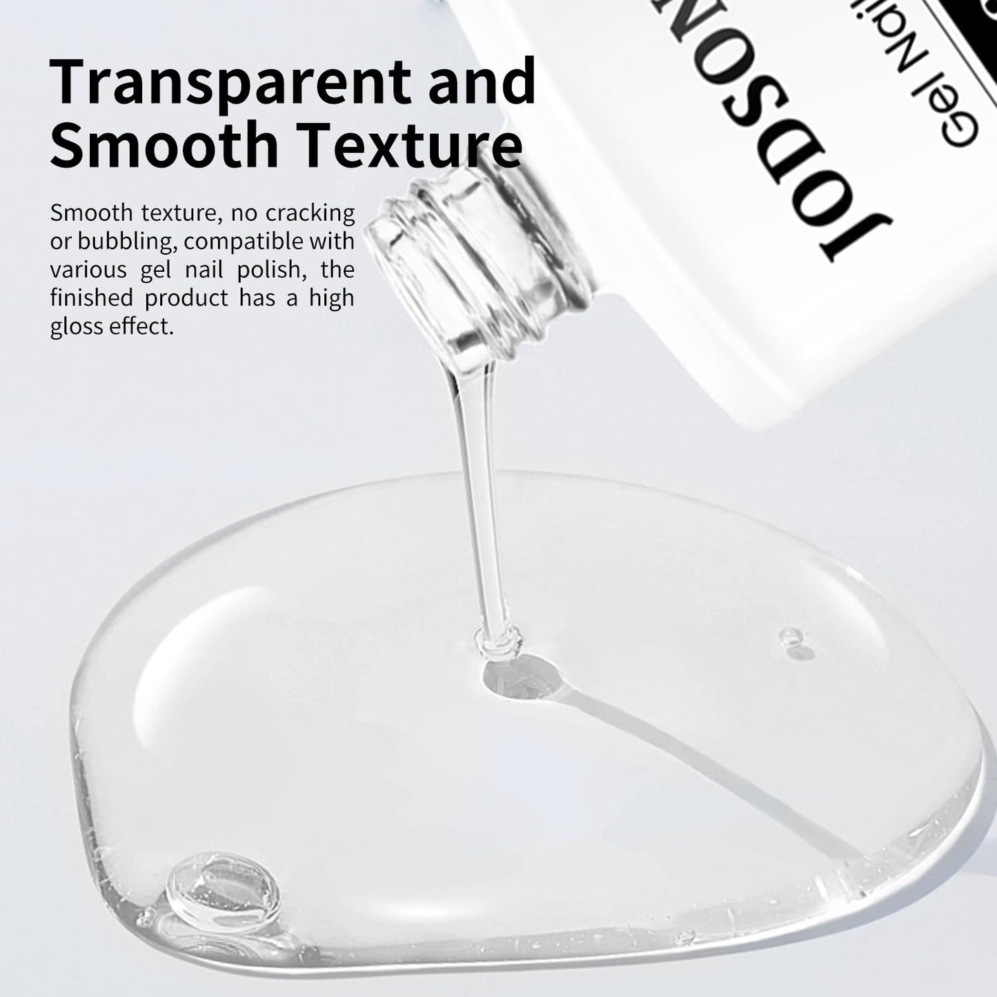 JODSONE 2 Bottles 18ml Top Coat Base Coat Gel Polish Set Compatible for Nail Salon Bright Surface, Girl Gift and At Home DIY Need U V Lamp Curing-BrightBean Baby