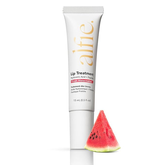 Alfie Hyaluronic Acid Lip Booster -Watermelon Flavor -15ml/0.5 Fl. Oz -Peptide Lip Treatment -Lip Plumper & Filler -Lip Serum & Moisturizer -Lip Volume Hydrating Treatment -Vegan Friendly, Non-Toxic-BrightBean Baby
