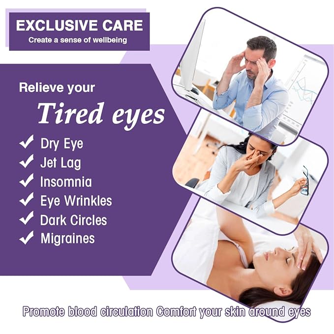 Steam Eye Masks for Dry Eyes, Heated Eye Mask Reduce Puffiness & Dark Circles, Hydrate & Soothe Tired Eyes, Travel Essentials, Business Trip, Party Favors, Lavender 20 Packs-BrightBean Baby