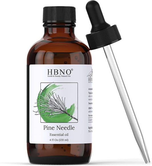HBNO California Bottled Pine Needle Essential Oil 4 fl oz (120ml) - Natural Pine Needle Oil - Perfect for Cleaning, Aromatherapy, DIY, Soap & Diffuser-BrightBean Baby