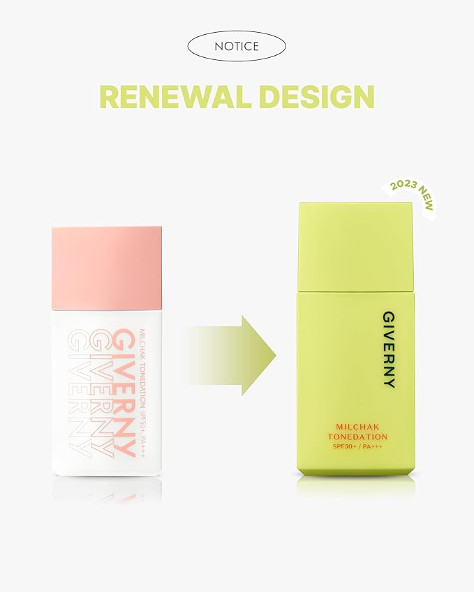 GIVERNY Milchak Tonedation – Tone Correcting Base Makeup for Covering Pores and Improving Complexion – Long-Lasting Nudie Apricot Color Finish – Evens Skin Tone, 1.01 fl.oz.-BrightBean Baby