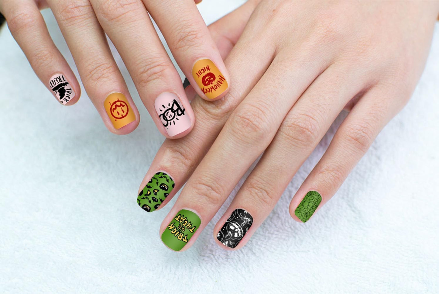 ALIBBON 6 Pcs Halloween Nail Stamping Plates Set, Spider Web Pumpkin Background Nail Art Stamp Templates, Bat Ghost Stamp Templates Kit, Castle Grave Metal Nail Plates for DIY Printing Decor-BrightBean Baby