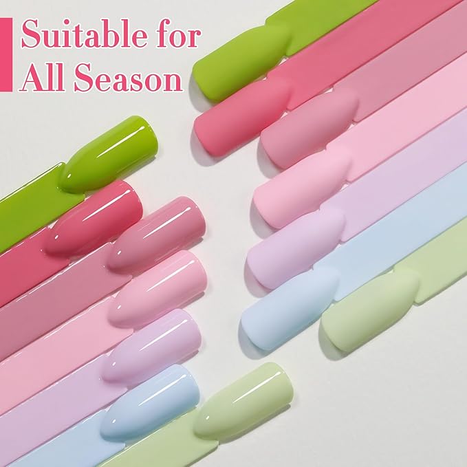 Double Rhythm 28Pcs 0.5Oz Gel Nail Polish Set Same Color Same Bottle Soak Off Gel Polish Kit Nail Art Manicure Salon DIY at Home for Women (White Pink Collection-T24-2)-BrightBean Baby