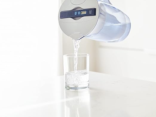 ZeroWater 10-Cup Round 5-Stage Water Filter Pitcher Dispenser with 5-Stage 0 TDS Zero Water Filter – IAPMO Certified to Reduce Metals, Chlorine, Lead, Chromium, and Forever Chemicals PFOA/PFOS