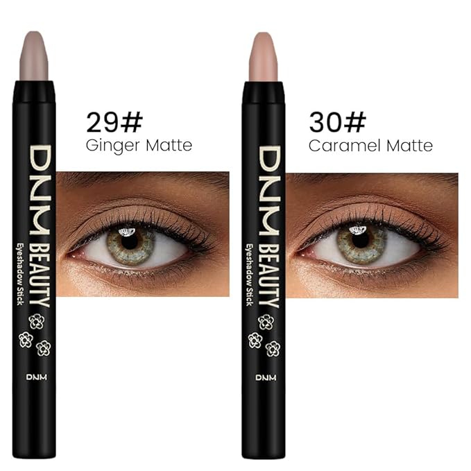 Kaely 2Pcs Cream Eyeshadow Sticks Set for Eyes Waterproof,Ginger Matte & Caramel Matte Eye shadow Stick Pencil Pen Bulk sombras en crema para ojos 29+30-BrightBean Baby