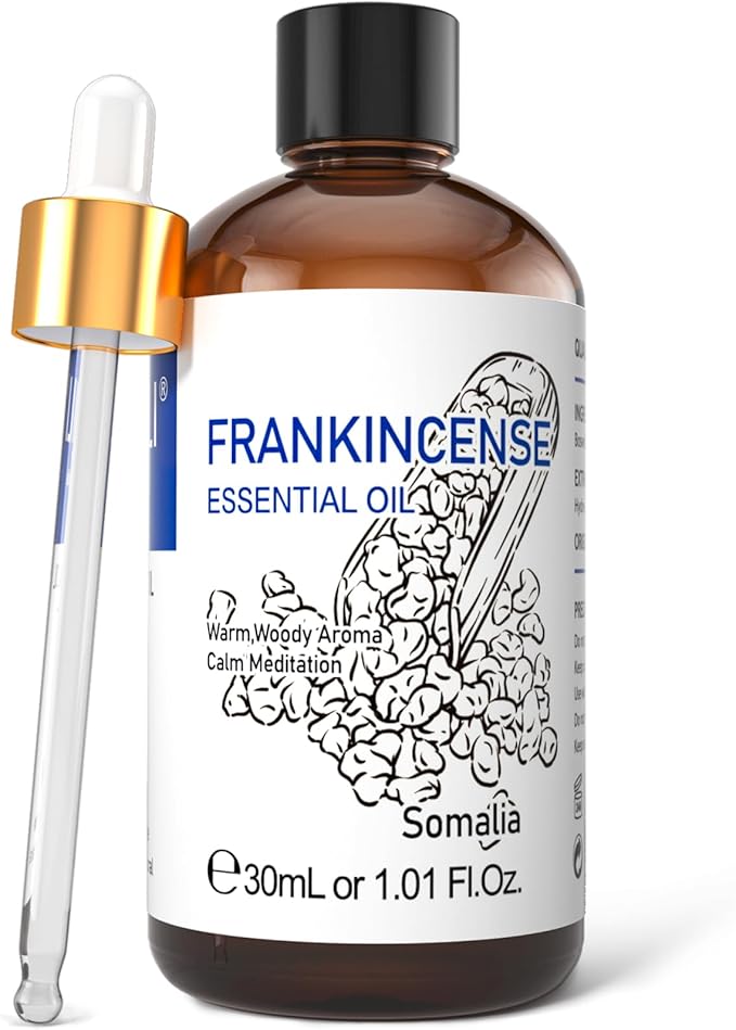 HIQILI 30ML Frankincense Essential Oil, Relaxing, Skin Care, Camp Atmosphere Creation, Can be Added to Body Lotions, Creams, Aromatherapy Use - 1 Fl Oz-BrightBean Baby