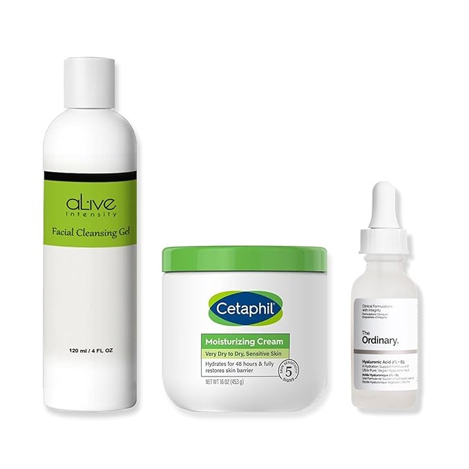 'Cetaphil' Hydrating Moisturizing Cream | The 'Ordinary' Hyaluronic Acid 1 oz. | Cleansing Gel 4 oz.-BrightBean Baby